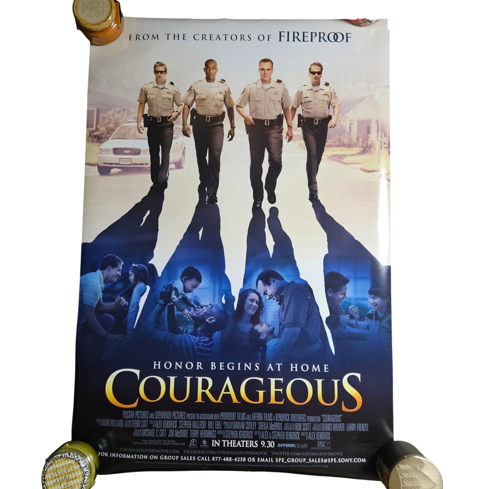 Courageous 2011 Promo Movie Poster 27x40 Alex‎ Kendrick Ken Bevel Kevin Downes